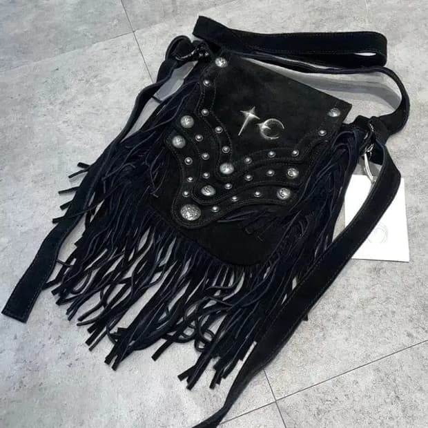 미사용 떠그클럽 카우보이 메신저 백 가방 새상품 블랙