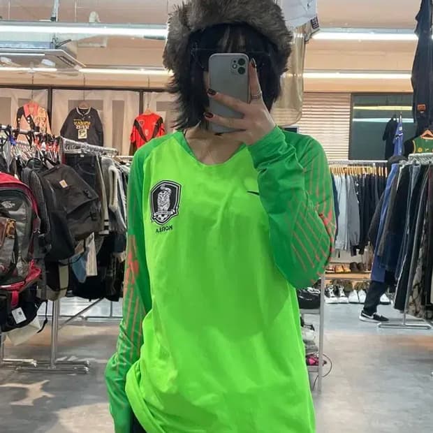 XL 나이키 국대 골키퍼 긴팔 유니폼 축구 블록코어룩