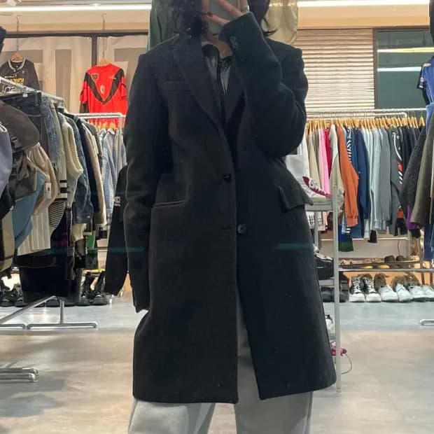 스몰 폴스미스 오버핏 올드스쿨 롱코트