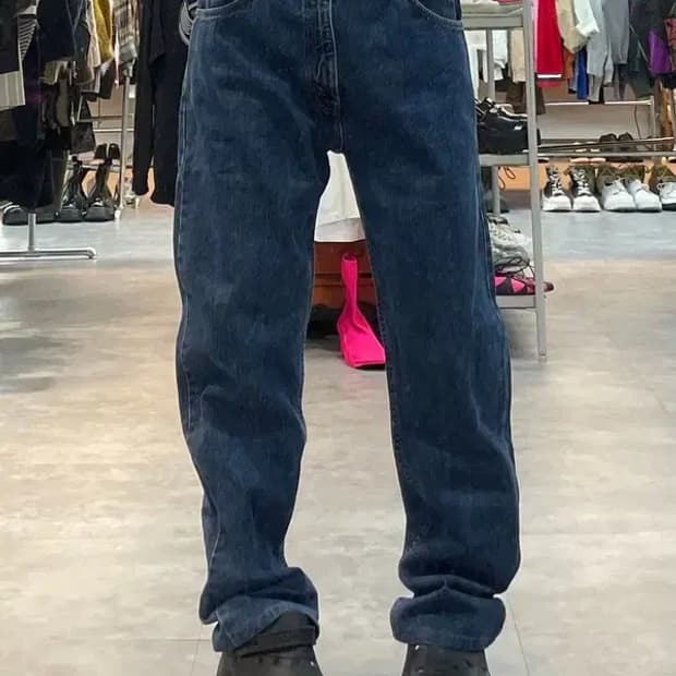 34 리바이스 오렌지택 99s 데님 청바지 팬츠