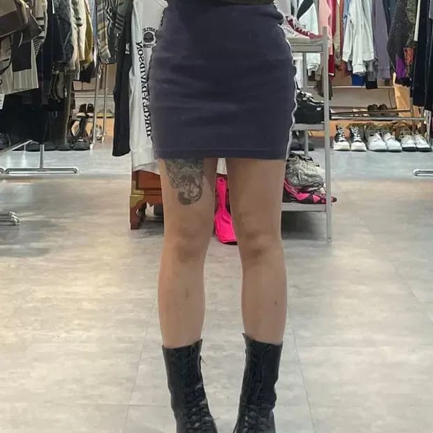 xs 아디다스 3 스트라이프 미니 스커트