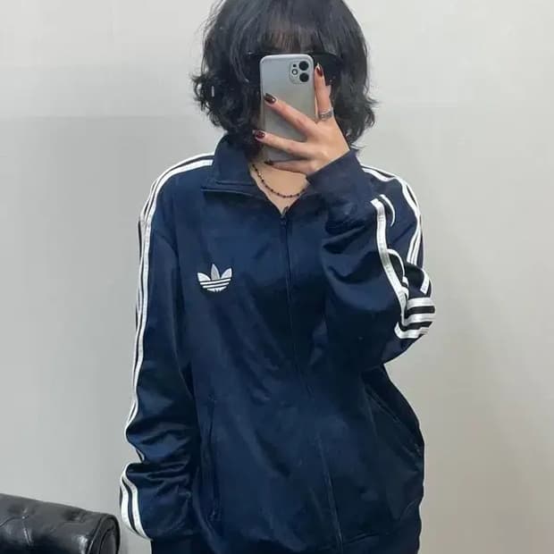 110 아디다스 파이어버드 트랙탑 져지 네이비