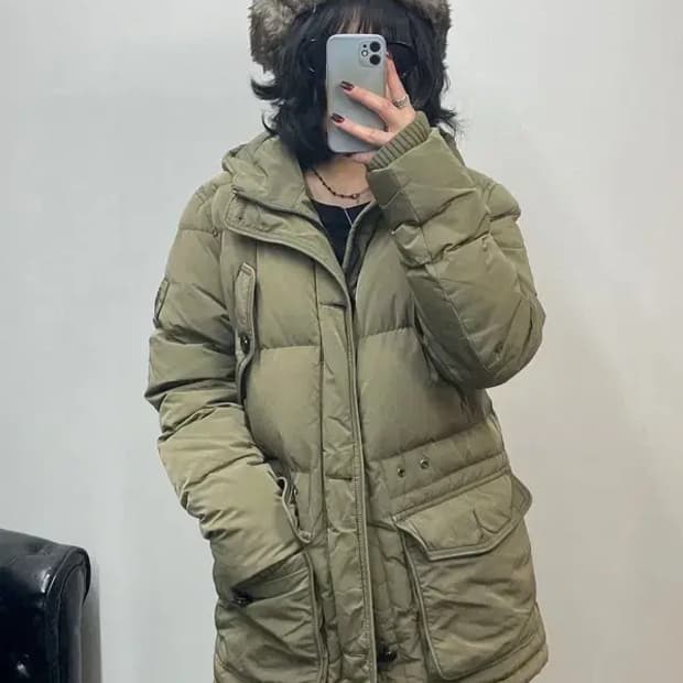 미디움 타미힐피거 구스 다운 점퍼 자켓