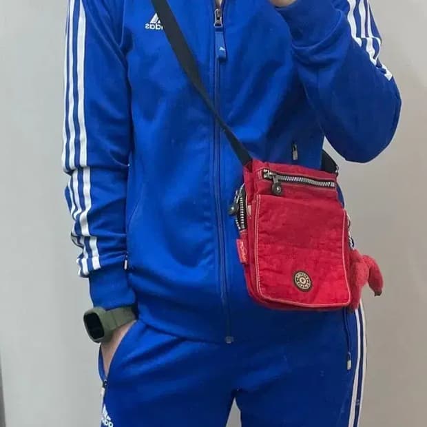 os 키플링 레드 여성 미니 크로스백 가방