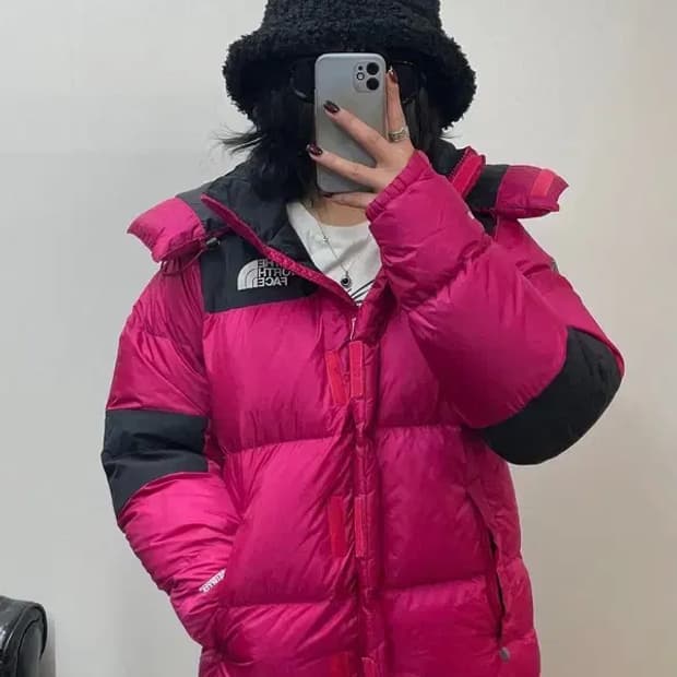 노스페이스 700 윈드스토퍼 구스 패딩점퍼