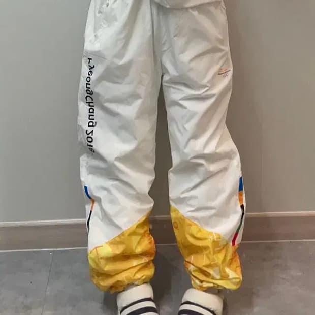 새상품 노스페이스 2018 평창올림픽 스펠아웃 프린팅 스키복 패디드 팬츠