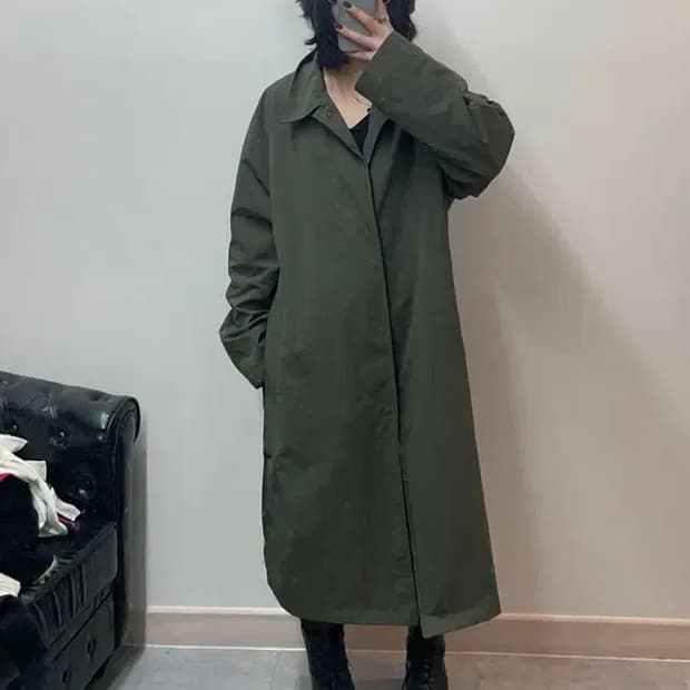 유니폼브릿지 싱글 오버핏 발마칸 코트