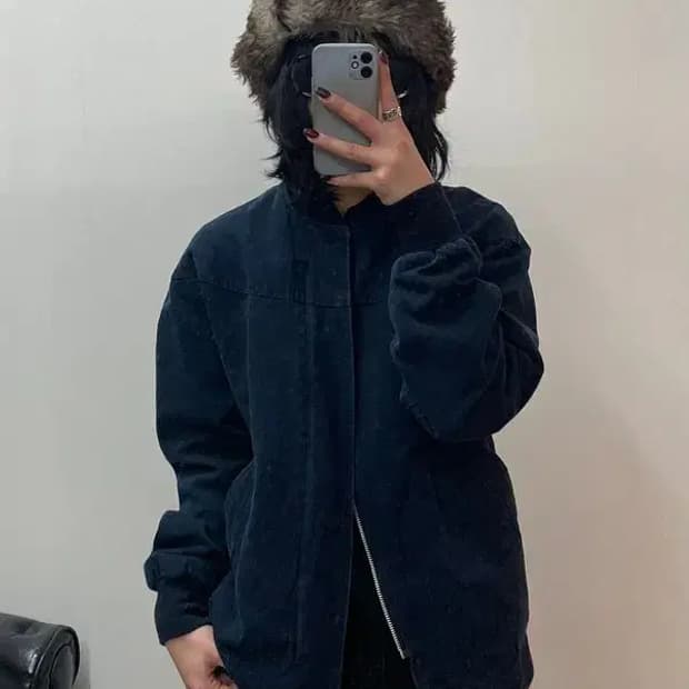 라지 유니폼브릿지 데님 오버핏 자켓