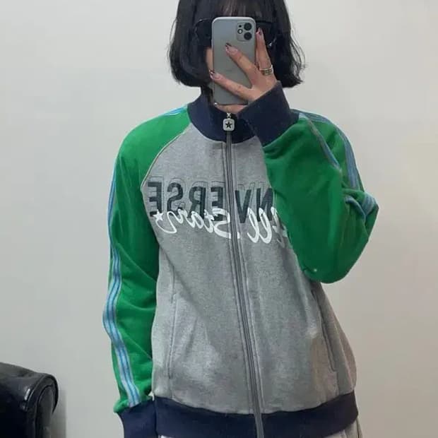 컨버스 올드스쿨 로고 집업 자켓