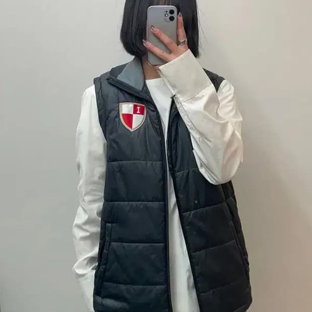 105 아디다스 k리그 부산아이파크 패딩조끼 블랙