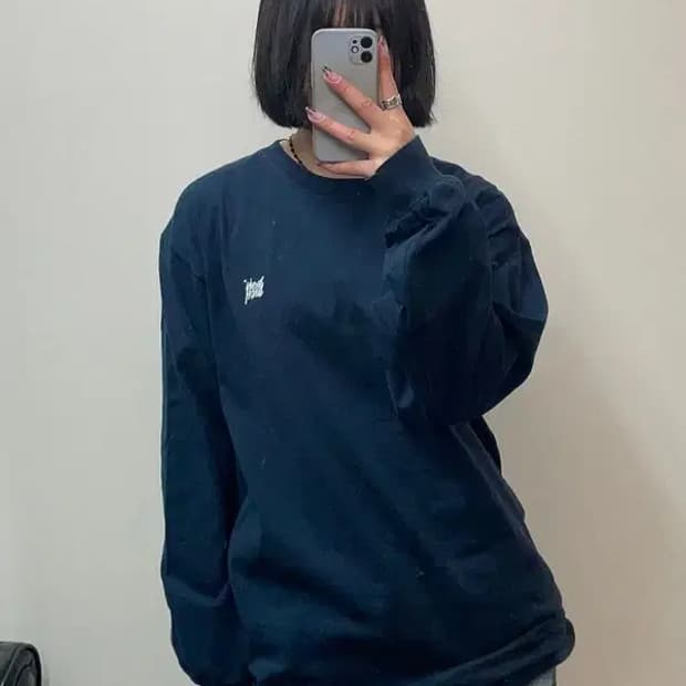 라지 브룩스브라더스 오버핏 로고 긴팔티셔츠 쭉티