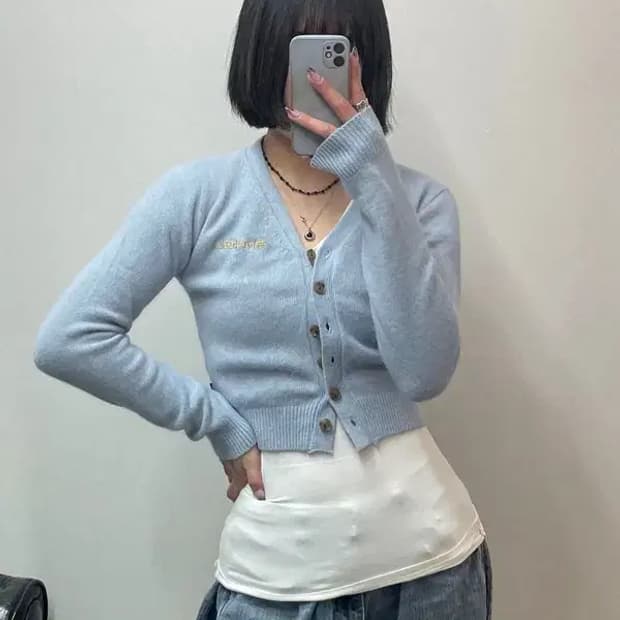 레드벨벳 예리 착용 스컬프터 가디건