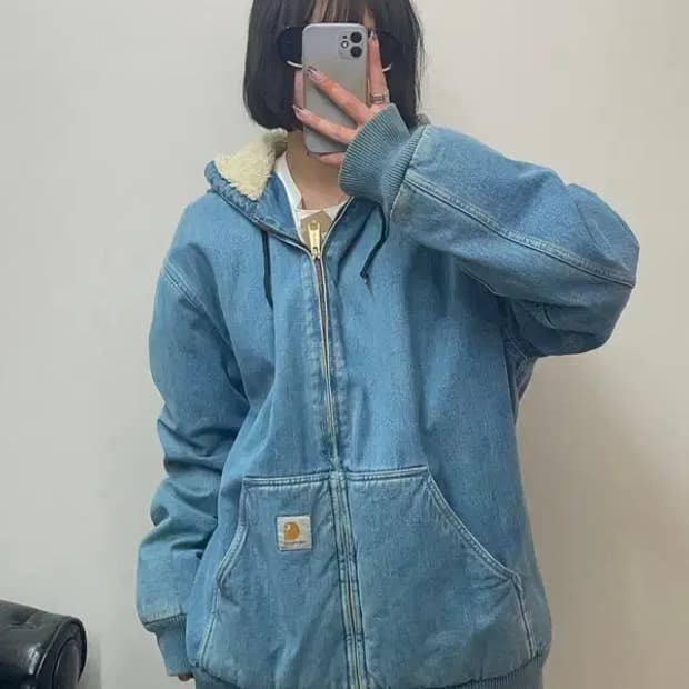 xl 칼하트WIP 데님 오버핏 액티브 자켓