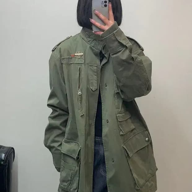 라지 리바이스 밀리터리 워크 야상 자켓