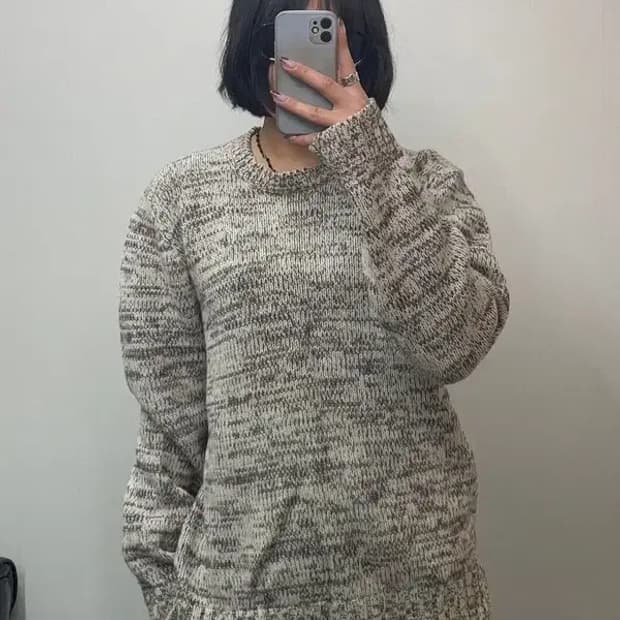 칼하트 jacky 울 오버핏 울 스웨터 니트