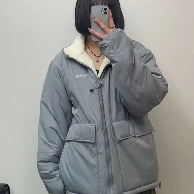 라지 커버낫 리버시블 자켓 양면