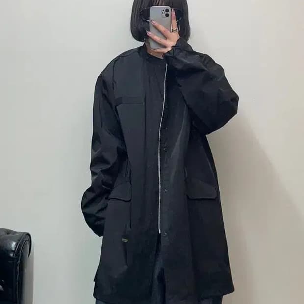 라지 커버낫  M- 65 피쉬테일 블랙 코트자켓