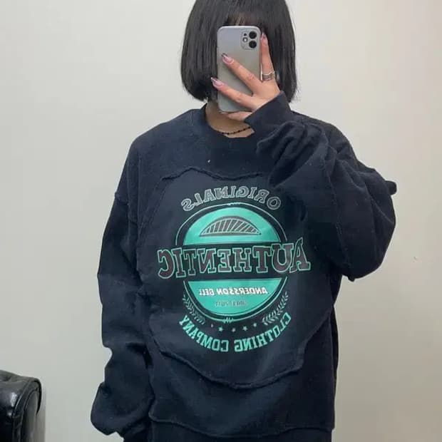 라지  앤더슨벨 어센틱 로고 맨투맨 티셔츠 빈티지