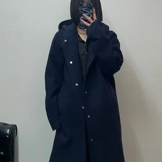 105 솔리드옴므 초판 후드코트  네이비