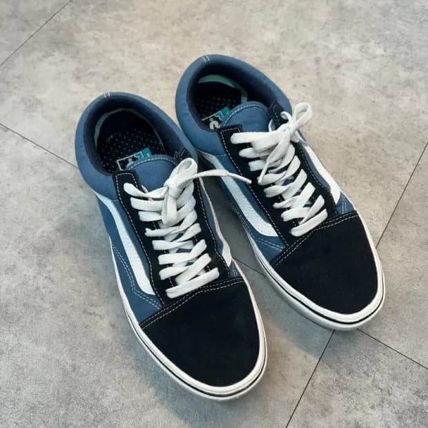 255 반스 컴피쿠시 올드스쿨 스니커즈 네이비