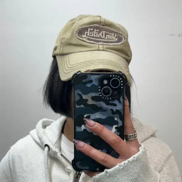 프리 본더치 빈티지 디스트레스드 볼캡 세이지 그린