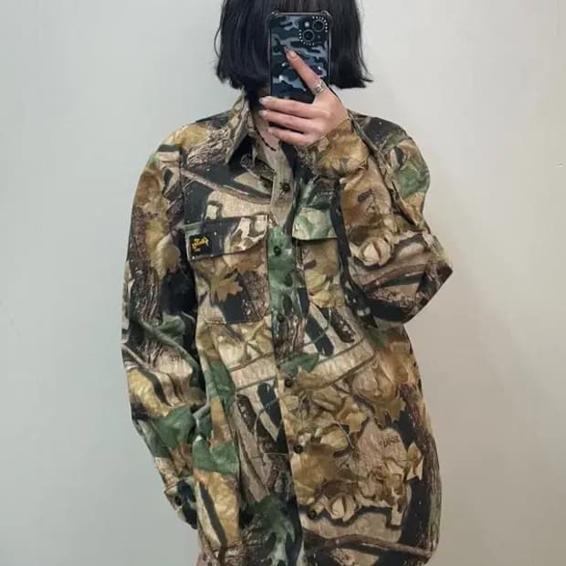 프리 스탠레이 리얼트리 카모 패턴 롱슬리브 셔츠