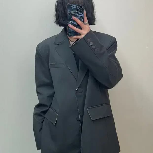 프리 PROPERTY ELF 블레이저 자켓 그레이