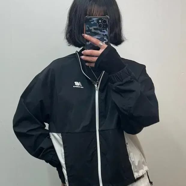 85 스몰 뉴발란스 스트레치 액티브 바람막이 블랙