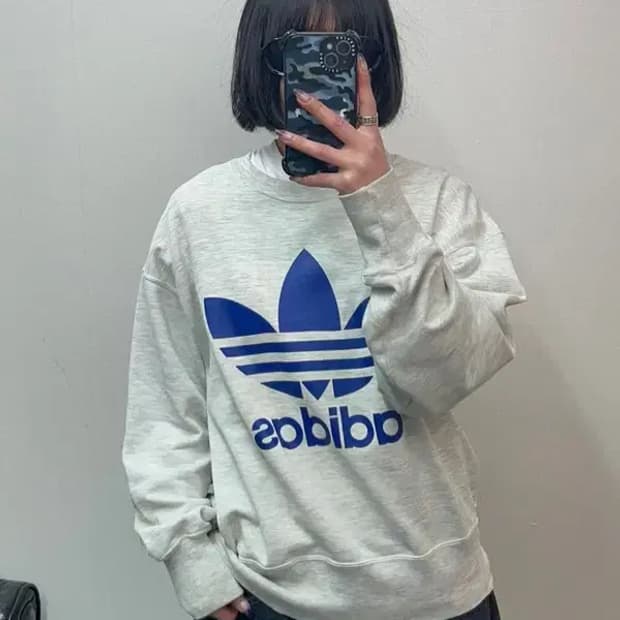 아디다스 90s 빅로고 봄 크루넥 스웻셔츠 맨투맨