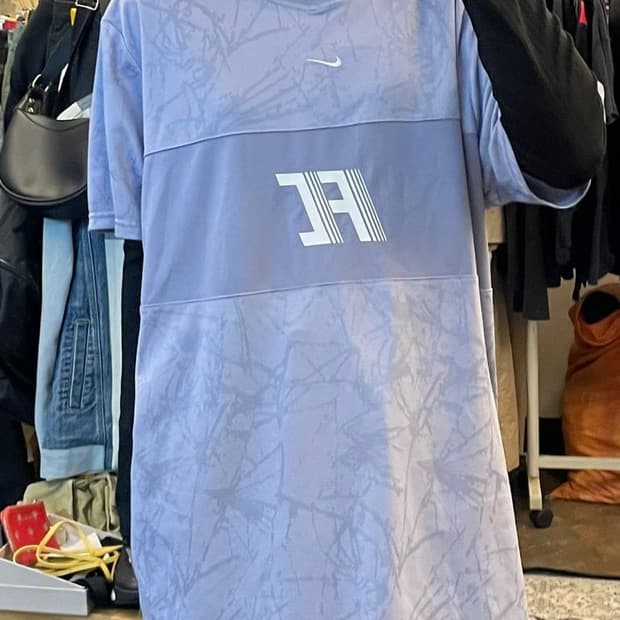 라지 나이키 드라이 핏 F.C. 반팔 저지 오버핏