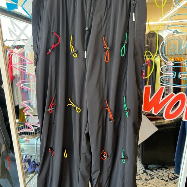 3사이즈 나인티나인티퍼센트 99% is 바조우 디자이너 곱창팬츠 스트링 블랙 빈티지