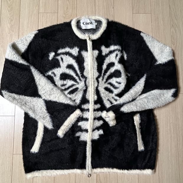 cord 본플라이 헤어리 니트 bk