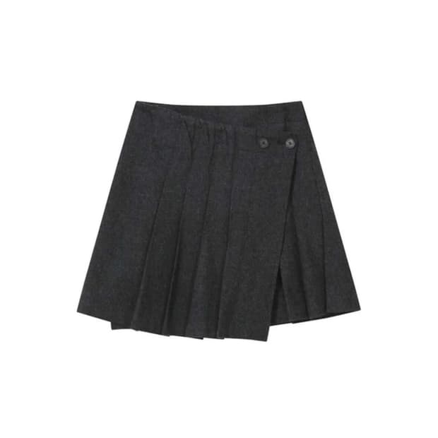 미세키서울 오리가미 차콜 스커트