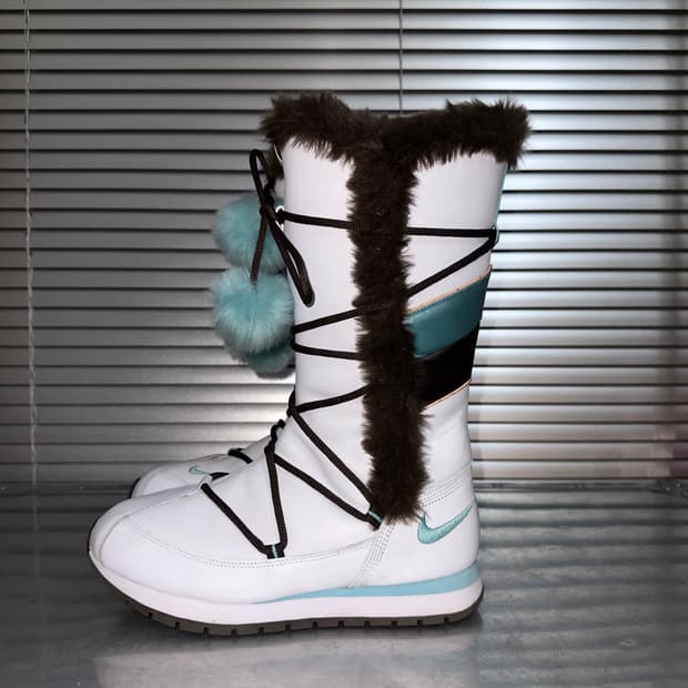 00s 빈티지 올 가죽 나이키 퍼 부츠