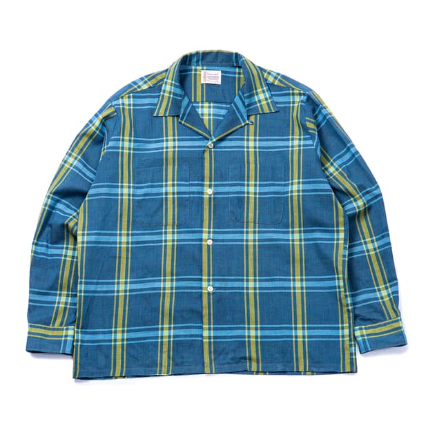 60s Towncraft Loop Collar Check Shirt