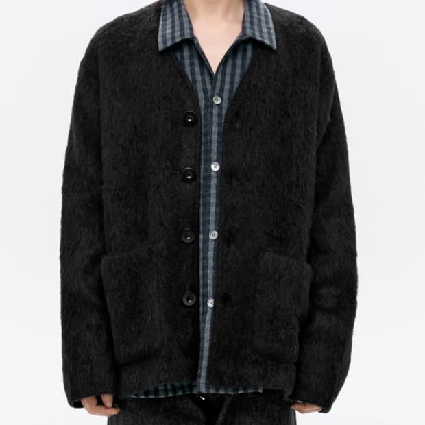 [50] 아워레가시 모헤어 가디건 블랙