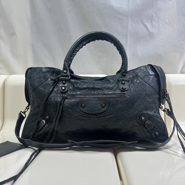 [A 정품] 발렌시아가 시티 모터백 파트타임 그레이