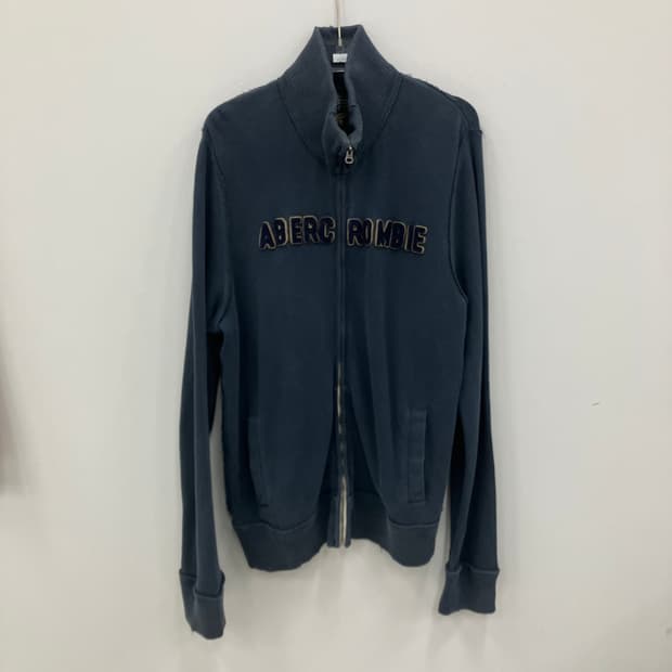 아베크롬비 네이비 센터 로고 집업 2XL