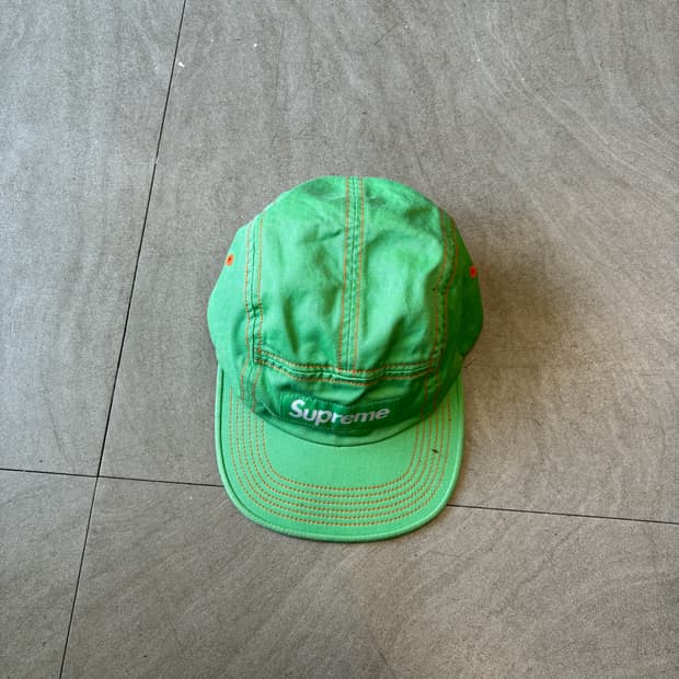 18ss 슈프림 콘트라스트 스티치 캠프 캡