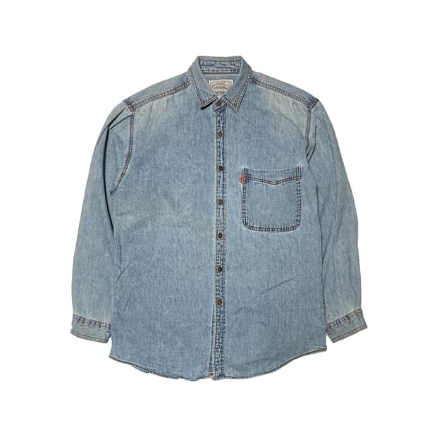 80s 리바이스 빈티지 오렌지탭 데님 셔츠