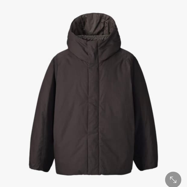 유니클로 U 퍼프테크 볼륨파카 다크 브라운