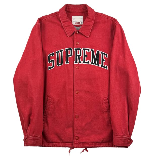 슈프림 데님 코치 자켓 레드