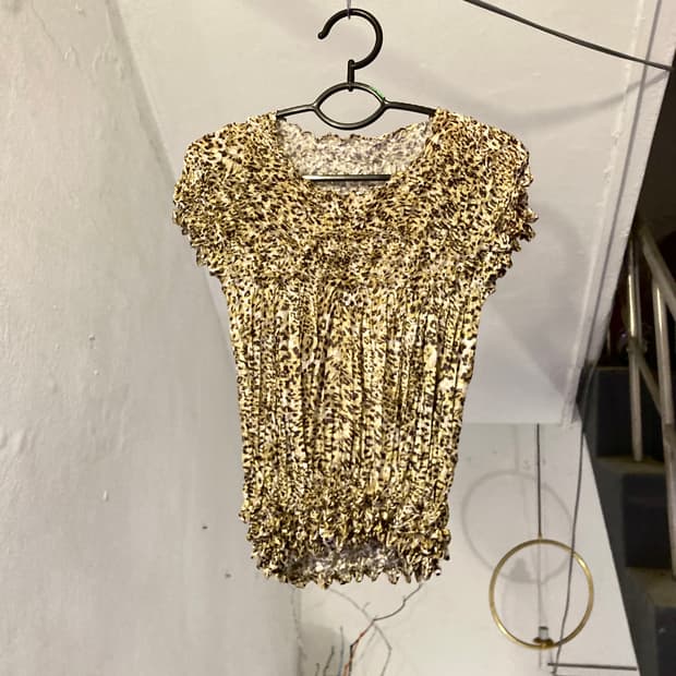 y2k 오글뽀글 레이어드 탑