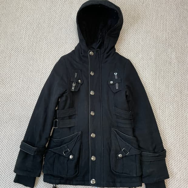 빈티지 밀리터리 멀티 스트랩 하이브리드 자켓 goa  