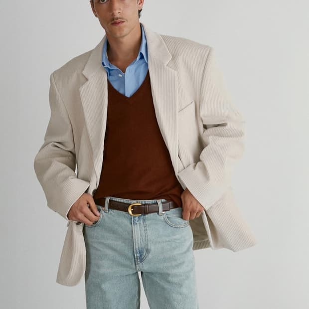 [M] 렉토 24fw 코듀로이 자켓 블레이저 라이트 세피아