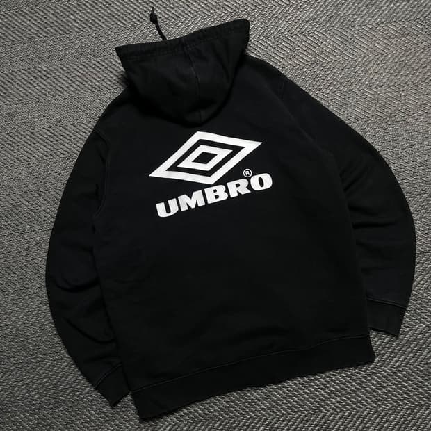 엄브로 빅로고 박시핏 후드집업 블랙y 5316