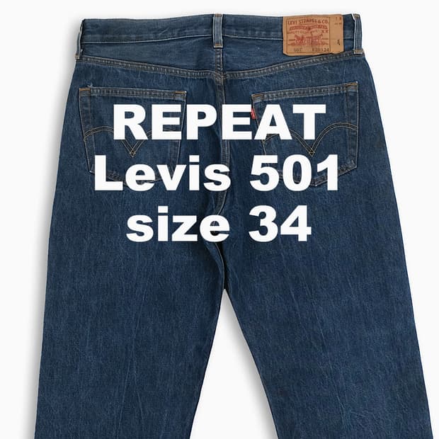 빈티지 리바이스 501 진청 34 인치 LV50136527