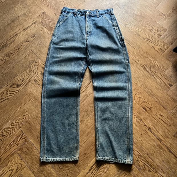 [33]칼하트 USA 덩가리핏 더티워싱 카펜터 워크 데님 팬츠