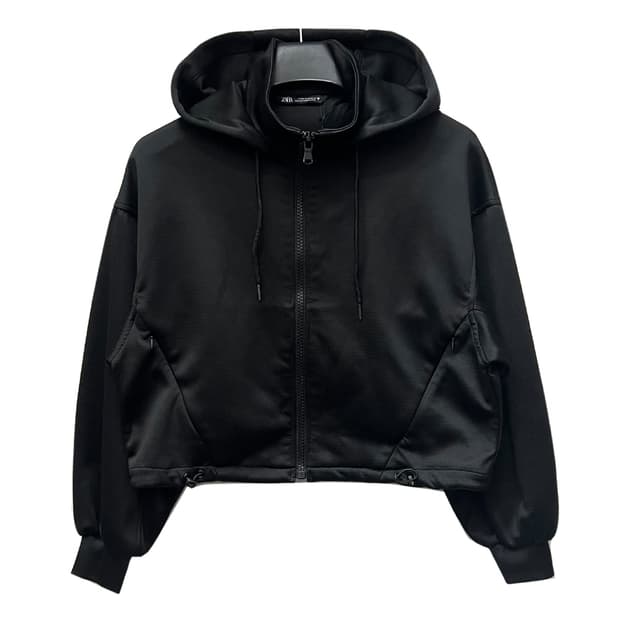 ZARA 자라 크롭 후드 집업 자켓 XS