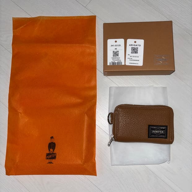 포터 캄 카드 코인 케이스 베이지